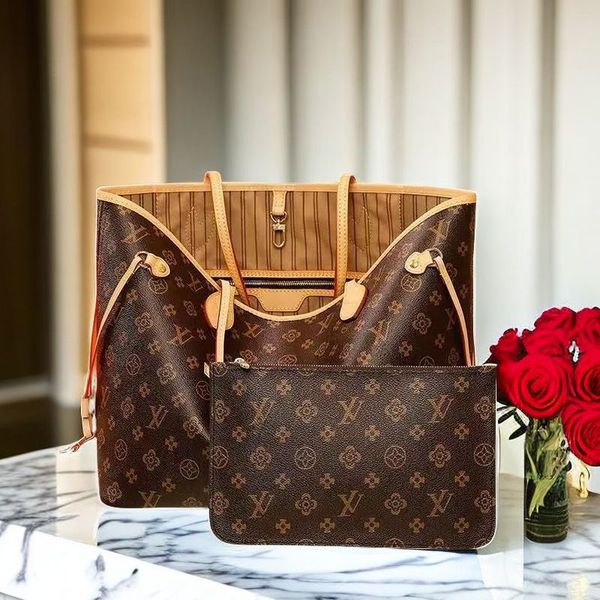 

tote bag luxurys handbags purses designer woman handbag m40995 fashion clutch travel cross body tote bags brown floral shopping bag