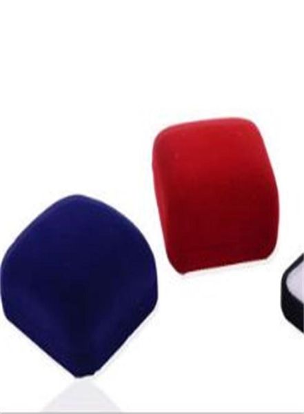 

fashion small red black blue velvet blocked jewelry package box case insert ring stud earrings storage packaging gift boxes 583 t22187630, Black;white