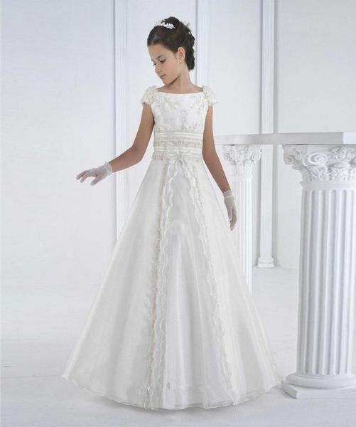 

2017 first communion dresses floor length princess white flower girl dresses girls white communion dresses4475522, White;blue
