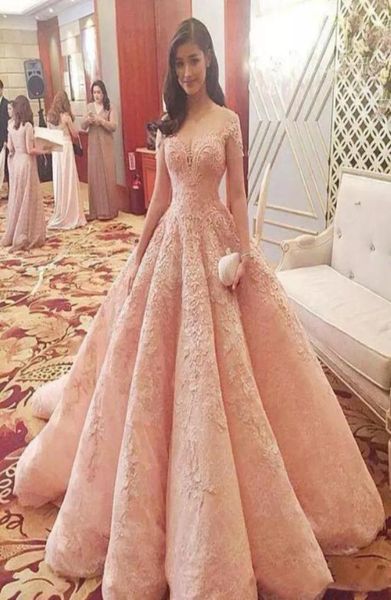 

luxury pink prom dresses vestidos de fiesta off the shoulder short sleeve lace appliques beaded aline modern quinceanera dresses8148035, Blue;red