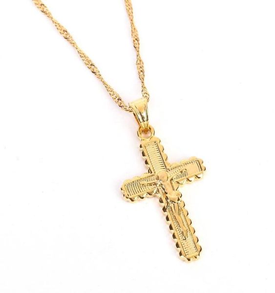 

new cross inri crucifix jesus pendant necklace gold color men chain jewelry christmas gifts9926036, Silver