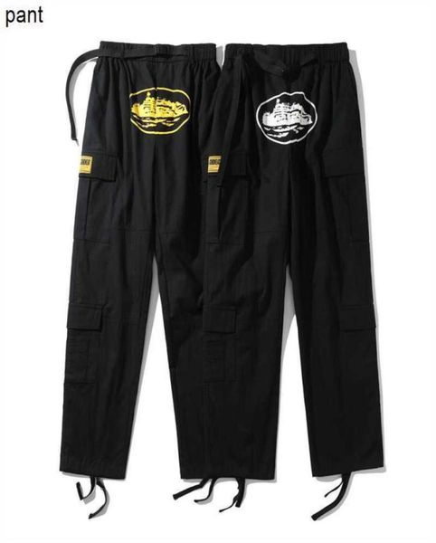 

men039s pants cargo mens streetwear hip hop printed casual trousers military retro multipockets straight loose overalls couple2100994, Black