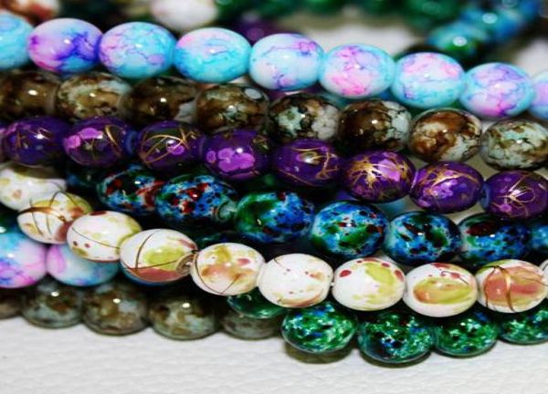 

lot bead round assorted colorful glass beads for women bracelet making whole or retail bbd1291800746, Silver