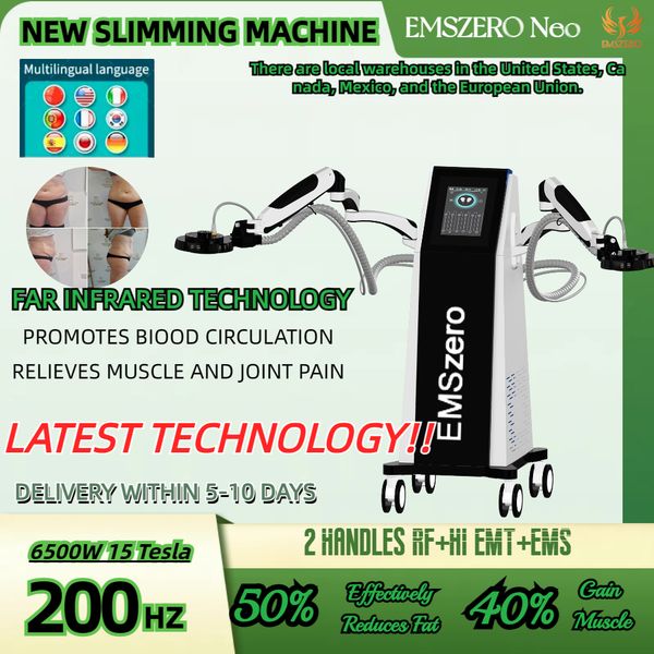 

2023 ems-culpt neo slimming emszero 15 tesla 4800w 2 handle infrared electromagnetic stimulation muscle increase fat decrease beauty instrum