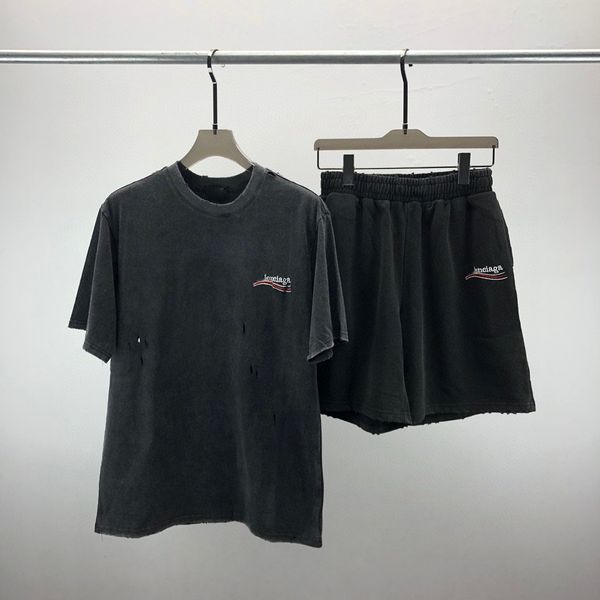

men's plus tees & polos round neck embroidered and printed polar style summer wear with street pure cotton t-shirts 502, Black