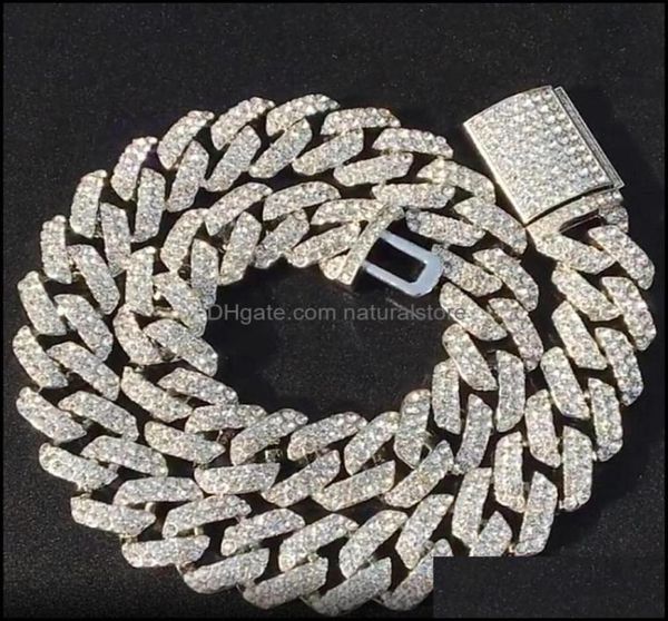 

chains necklaces pendants jewelry iced out miami cuban link chain gold sier men hip hop necklace 16inch 18inch 20inch 22inch 24inc6891865, Silver