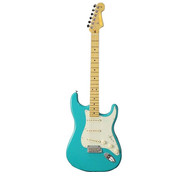 

american professional ii st maple fingerboard miami blue electric guitar