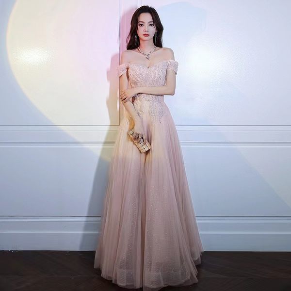 

new off shoulder mother of the bride dresses shiny pink bling bling beaded long luxury elegant lace appliques crystal beads evening gowns we, Black;red