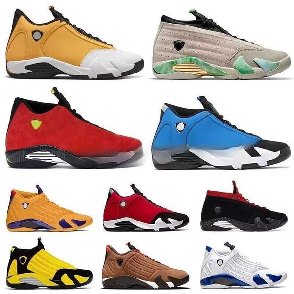 

new arrival jumpman 14 14s xiv mens black white gray basketball shoes blue gym red toro fortune candy cane winterized golden desert sand spo