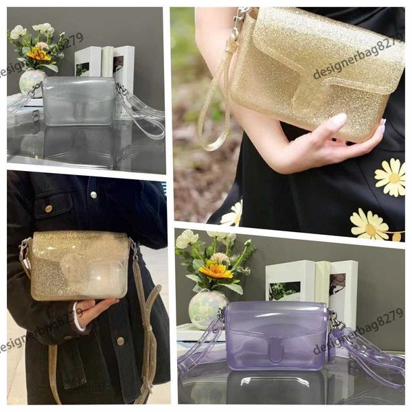 

luxury jelly tabby shoulder bag baguette womens designer crossbody jelly transparent bag sacoche borse letters bolso lady cross body 230811