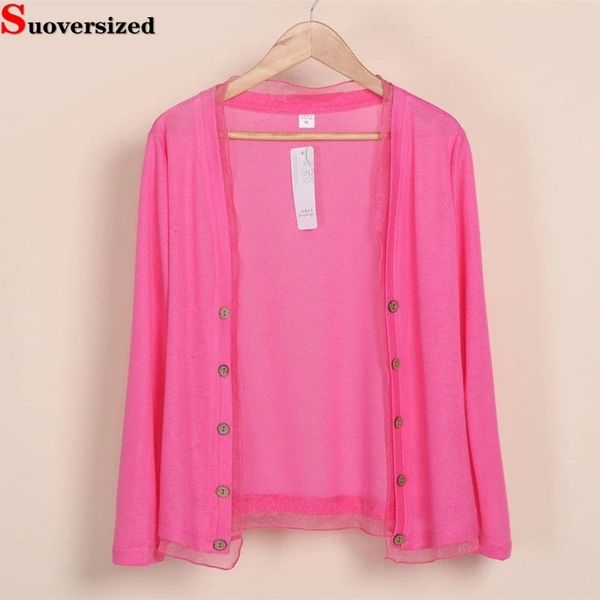 

women's knits tees mujer sunscreen knit cardigan plus size 5xl candy color long sleeve casual double breasted elegant korean fashion co, White