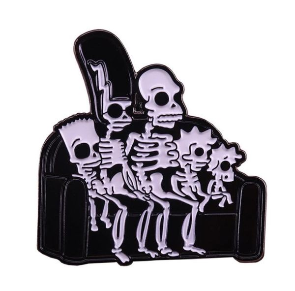 

halloween funny skull creativity enamel pins women badge backpack collar lapel pin anime hat jewelry1196836, Blue