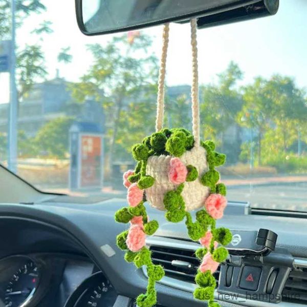 

decorations 2023 popular plant mirror pendant wool car interior decoration r230811
