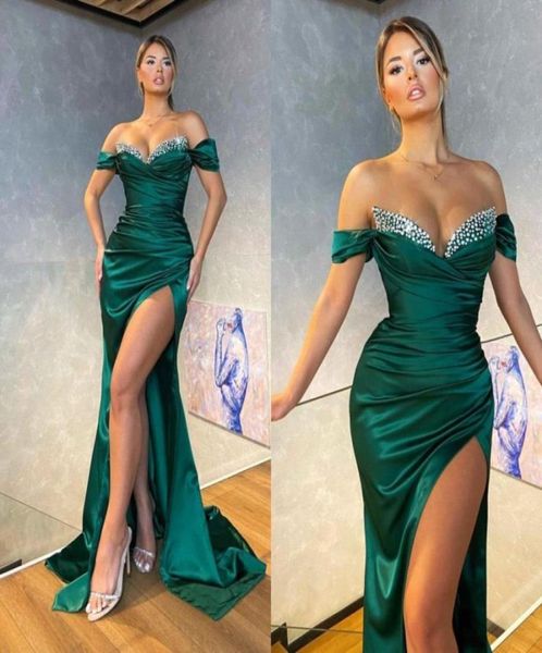 

2022 plus size arabic aso ebi purple mermaid evening dresses beaded crystals prom formal party second reception birthday engagemen7474319, Black;red