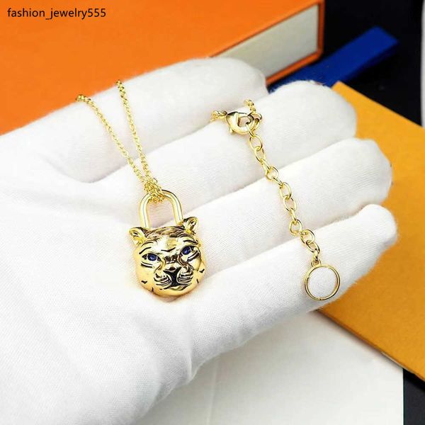 

pendant necklaces new three-dimensional tiger head necklace pendant retro men and women fashion trend adjustable, Silver