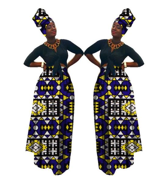 

2021 autumn dashiki african high waist ball grown skirt bazin riche african skirt headscarf africaine pour les femme wy12706752032, Black;gray