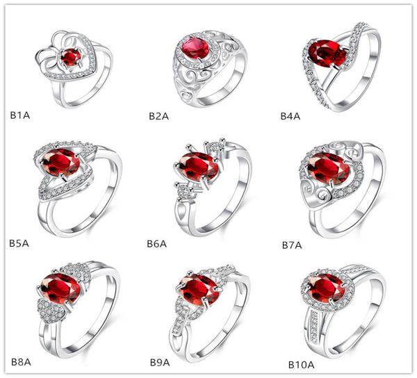 

mixed style burst models fashion red gemstone 925 silver plate ring emgr1carved designs letter plated sterling silver ring 10 pie3765666, Golden;silver