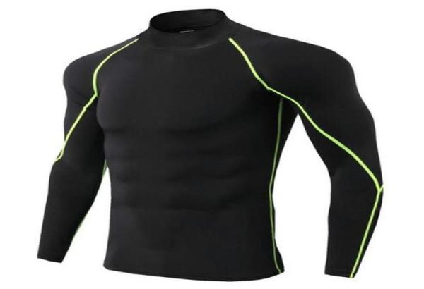 

casual quick dry running shirt men bodybuilding sport tshirt long sleeve compression gym t shirt men fitness tight rashgard9323428, White;black