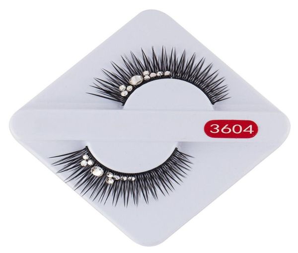 

10pairs thick eyelashes rhinestone false eyelash extension eye lashes beauty bride wedding party makeup tool3967062