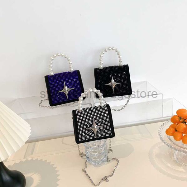 

shoulder bags diamond bag for women 2023 new water diamond bag full mini star women's bag pearl handheld chain small square bagstylishh