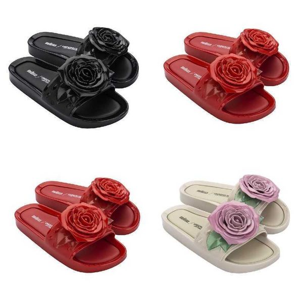 

women's flip flops rose thick bottom sandals fashion designer vacation beach slippers 0816, Black
