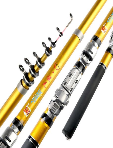 

portable sea fishing rod pole carbon fiber 1821242730m telescopic spinning reel fish tackle edf884972402