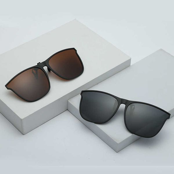 

new ultra invisible polarizing sunglasses for men and women drivers driving light myopia glasses clip, White;black