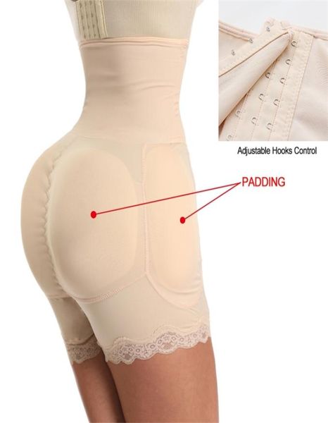 

shapewear workout waist trainer corset butt lifter tummy control plus size booty lift pulling underwear shaper hip pad padded 20128068553
