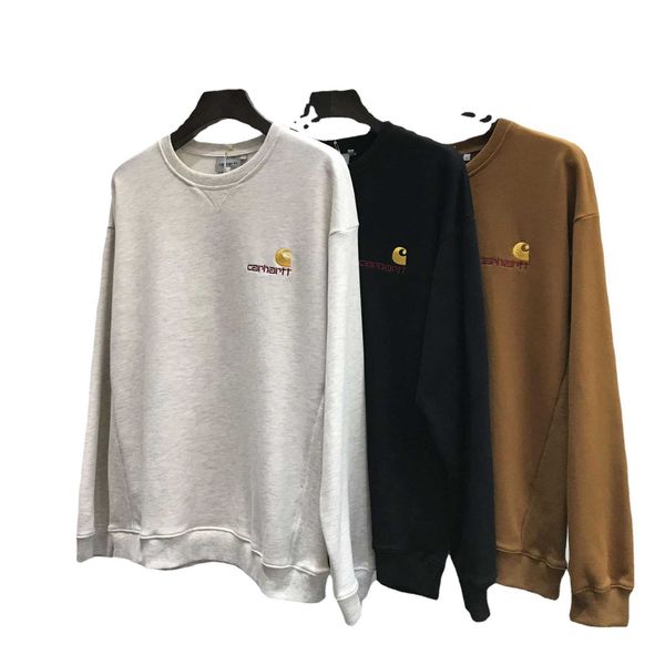 

spring and autumn fashion carter new small label embroidery men's and women's casual round neck thin sweater, Black