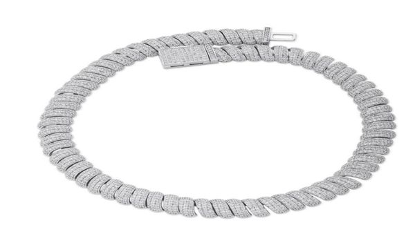 

hip hop 14mm thick cuban link chain iced out zircon mens rapper copper jewelry whole heavy necklace3783483, Silver