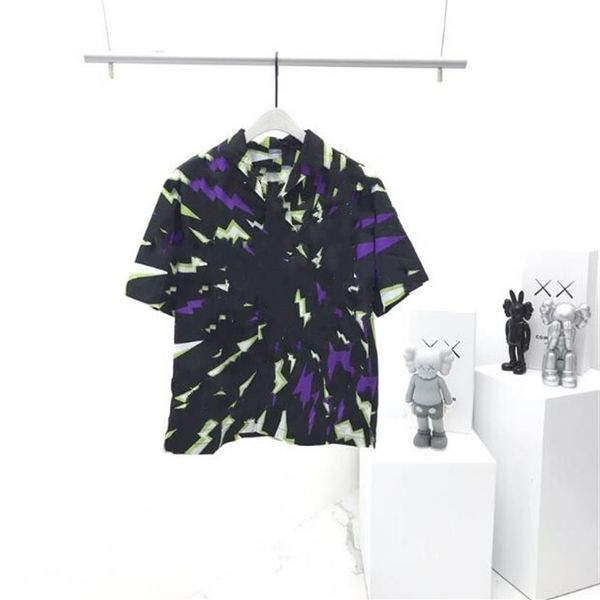 

fashion- men's long shirt long t-shirt printed dark jacquard short sleeve t-shirt letter logo same for men and women 04330a, White;black