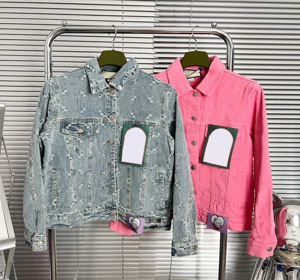 

brand jacquard denim jackets pants hip hop letters coats jeans street style lady jacket pant trouser set4485597, Black;brown