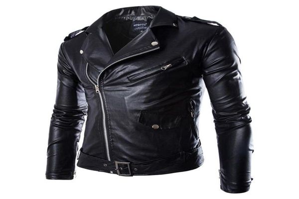 

men fashion pu leather jacket spring autumn new british style men leather jacket motorcycle jacket male coat black brown m3xl8259859
