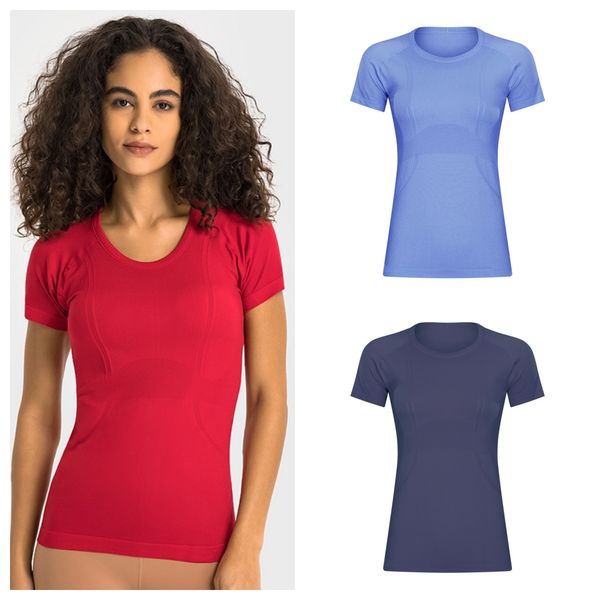 

women's yoga t-shirt women's t-shirt high elasticity breathable running quick drying seamless short sleeved jogging fitness suit s