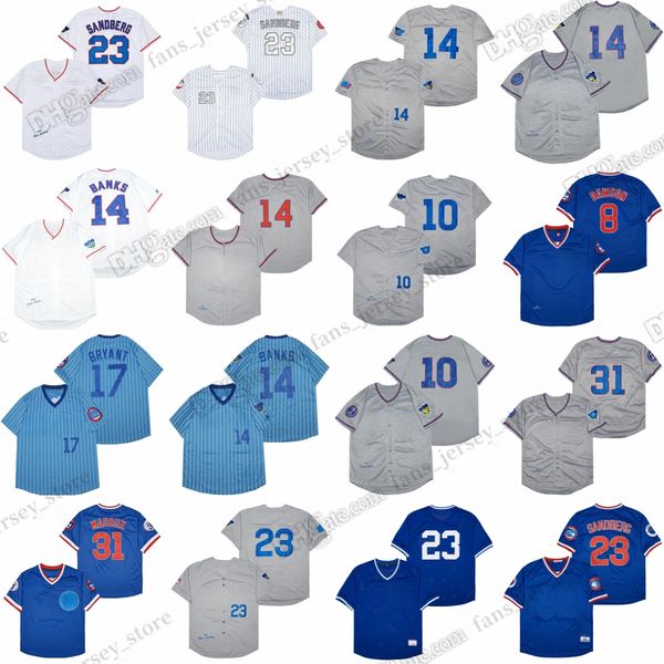 

1994 vintage mitchell and ness baseball jerseys santo dawson banks sandberg maddux stitched jersey, Blue;black