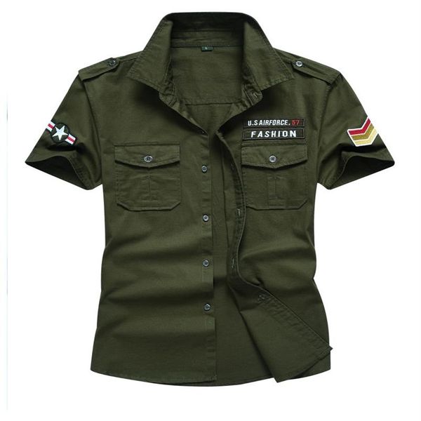 

6xl big size mens summer cargo shirts mens outfit with pockets shirt female cool us style wear2517, White;black