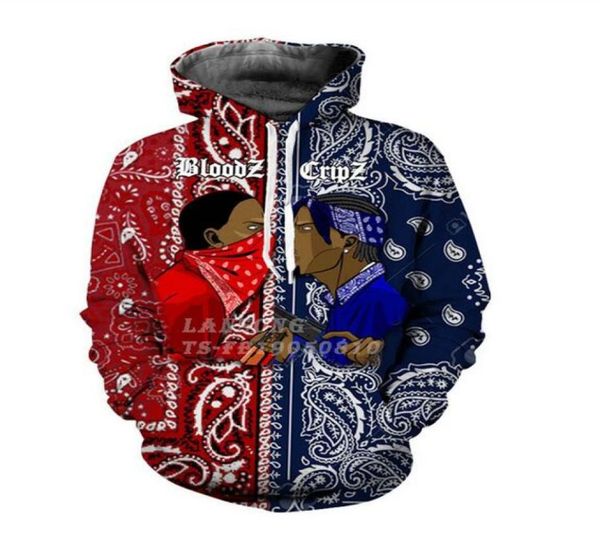 

new fashion summer designer hoodies mens women 3d casual hoodie hooded blood gang mens harajuku pullovers r05648815154, Black