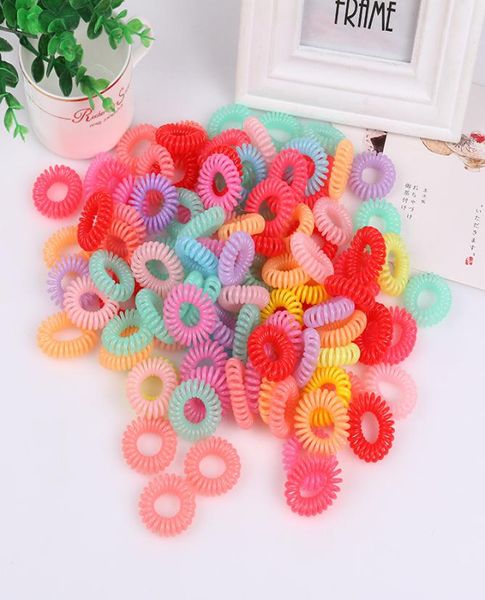 

mini number telephone coil child child fashion head rope small rubber band tiara hair accessories3209832, Pink
