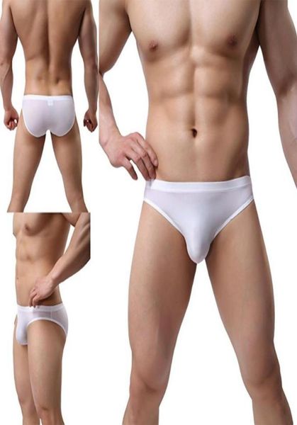

men039s ice silk bikini underwear low rise seamless breathable briefs men transparent briefs trend kcn04 xsl7995984, Black;white