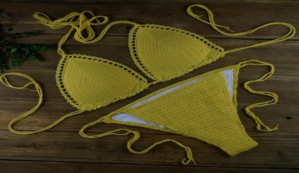 

women039s crochet bikini by hand swimsuit crochet bikini hollow crochet swimwear custom 13 colors 1378827, White;black