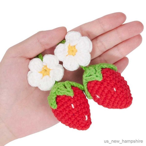 

2 cute strawberry mirror hanging ornament interior accessories decor car charms pink decorations r230811