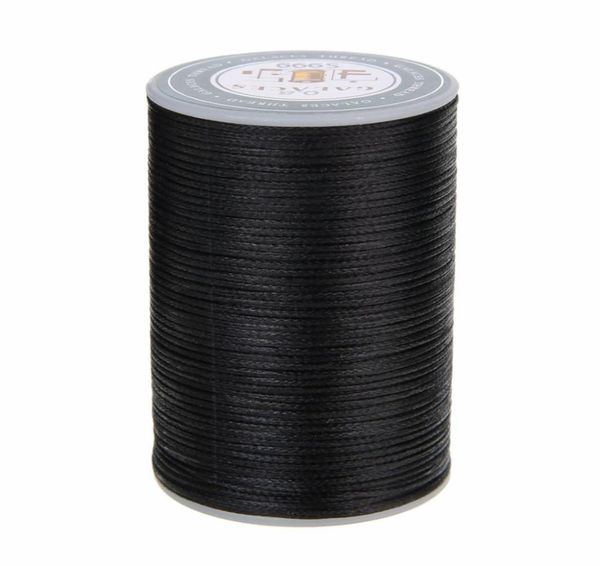 

polyester microfiber waxed thread 08mm diy waxed thread cord string leather sewing hand wax stitching for arts crafts shoe hat3986334, Black;white