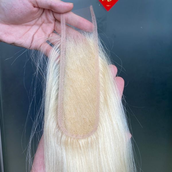 

glamorous 100% virgin human hair closure 2x6 hd lace closure 1 piece 613 natural color silky straight body wave hair extension, Black