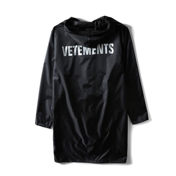 

whole vetements letter printed women men waterproof jacket coat oversized useful raincoat hiphop men jackets windbreaker266y, Tan;black