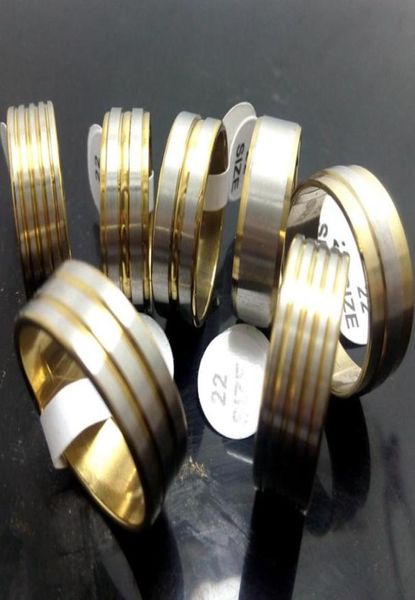 

whole lots 100pcs gold mix mens stainless steel band rings fashion jewerly good for re39831592891042, Silver
