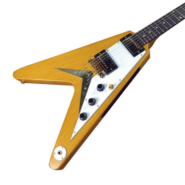 

1958 korina flying v aged natural electric guitar as same of the pictures