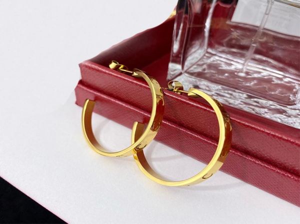 

designer jewelry earrings stud women love earring screw party carti earrings wedding couple gift fashion luxury cleef with red box1030712, Golden;silver