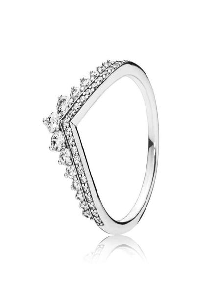 

2021 cosen s autumn original 925 sterling ring silver princess wish rings, clear cz jewelry for women gift 197736cz8055557, Golden;silver
