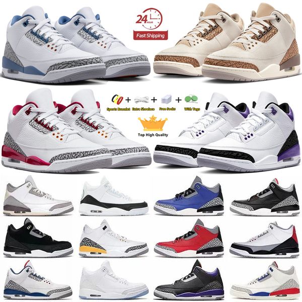 

jumpman 3 3s mens basketball shoes palomino lucky green black cat cool grey fire red true blue unc pure white muslin midnight navy men women