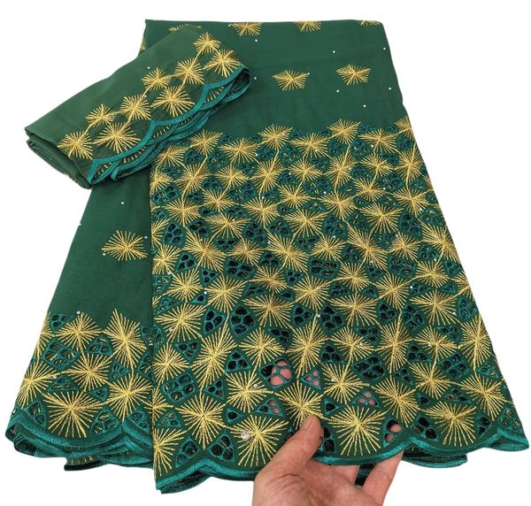 

2023 5 +2 yards cotton cloth swiss voile fabric lace african female formal rhinestones dress textile sewing craft nigerian women apparel pre, Black;white